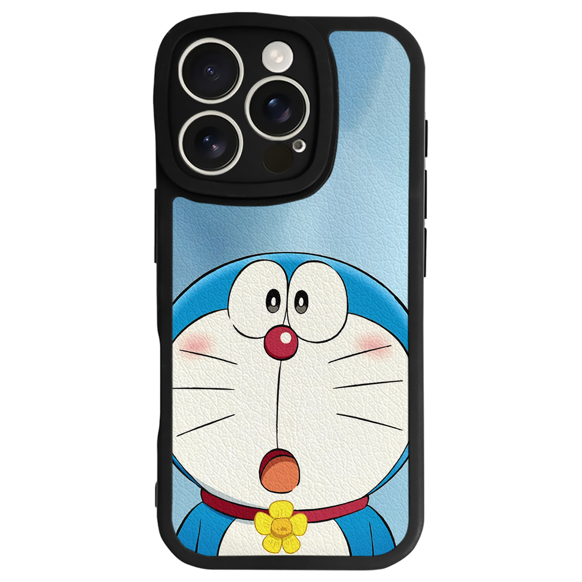 （画像用） ドラえもん Doraemon 【iPhone 16シリーズ対応】シリコンスマホケース（レザー調） 材質：シリコン
